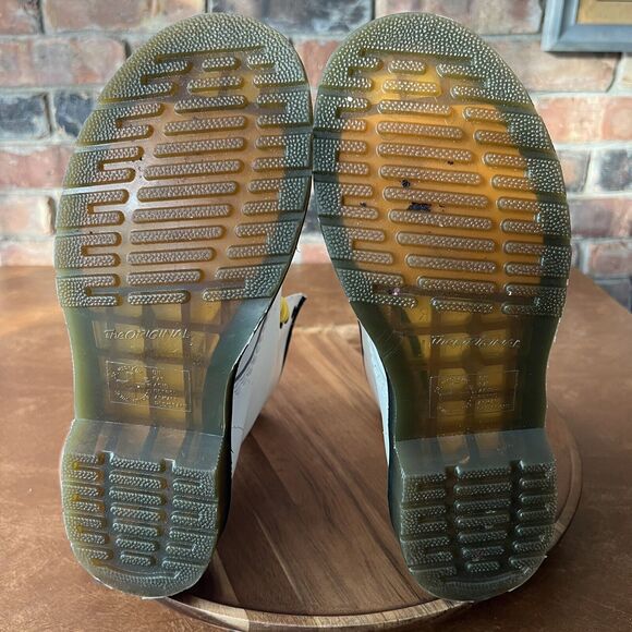 Dr Doc Docs Martens 1460 White Leather Combat Women's Boots Size UK 5 US 7 - Picture 14 of 16